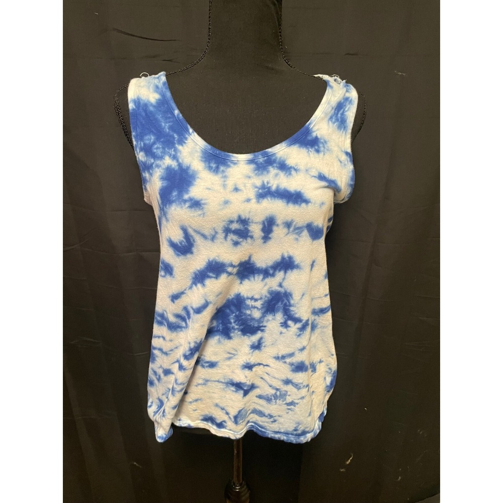 Justice Juniors Tie Dye‎ Tank Top Blue/White Boho Summer Festival Size 20